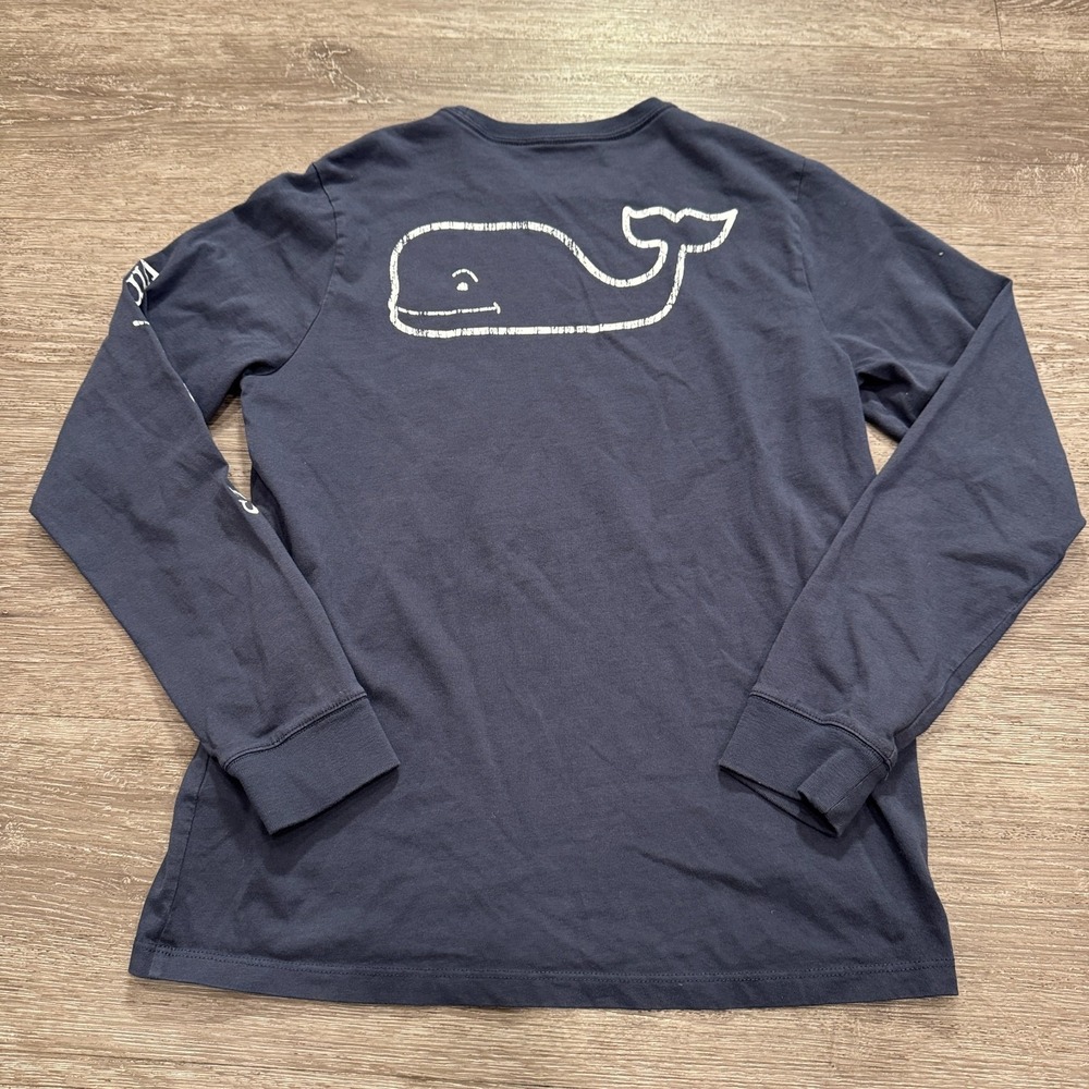 Vineyard‎ Vines Shirt Youth Large Blue Whale Graphic Long Sleeve Sellout  16